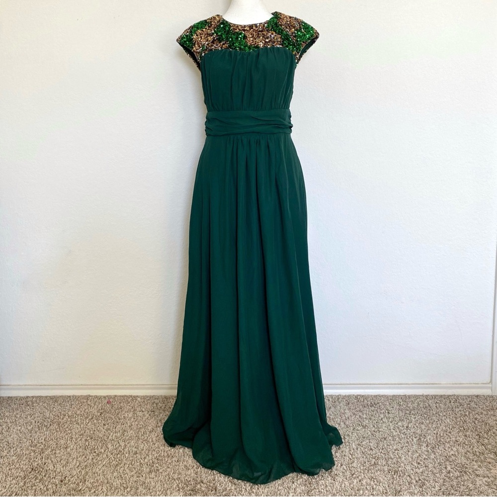 Green Sequin Maxi Dress